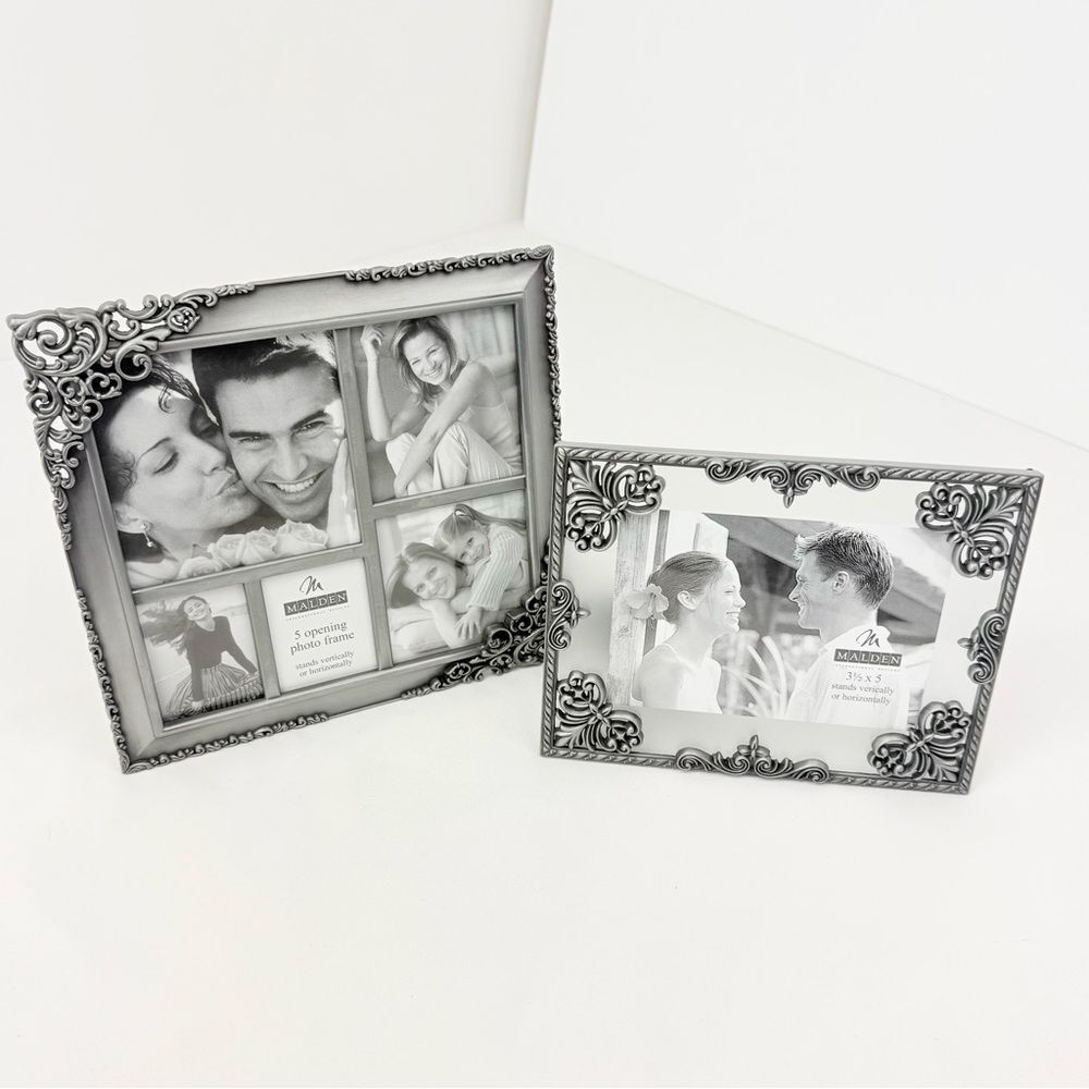 Malden International Designs Set of Two Scroll Design Metal Frames NEW